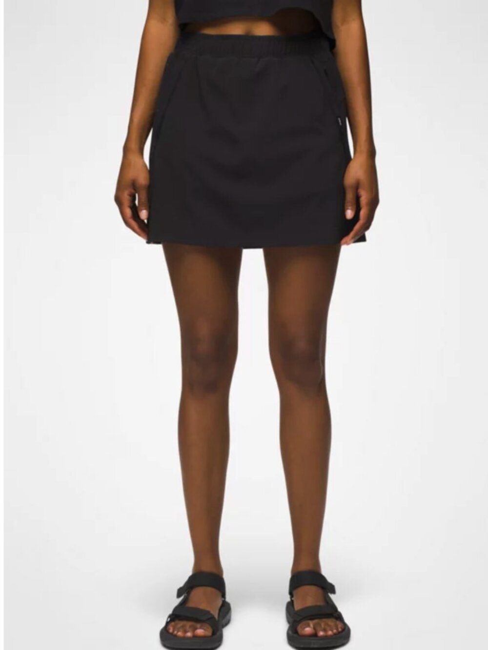 Prana Railay black athletic skirt built in shorts pockets size medium